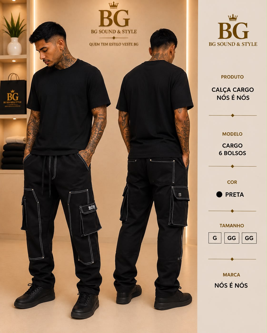 CALÇA NOIS E NOIS PRETA